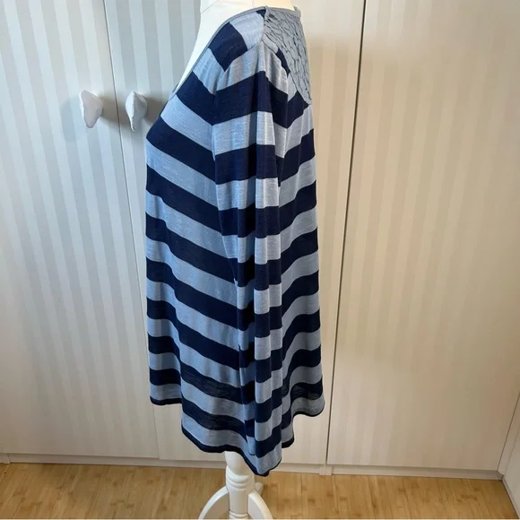 Motherhood Oh Baby blue gray striped long sleeve light sweater maternity Sz XL - Picture 3 of 9